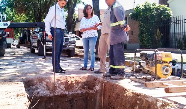 Segunda etapa de construcción del emisario pluvial.