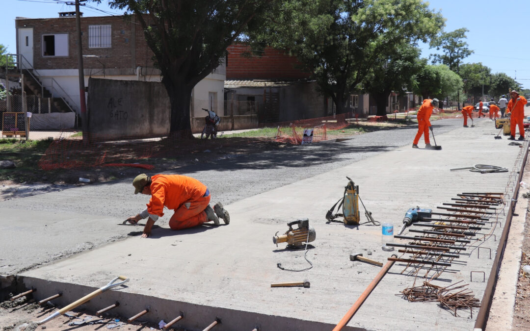 La provincia avanza con la remodelación integral de la Avenida Libertador de Villa Gobernador Gálvez