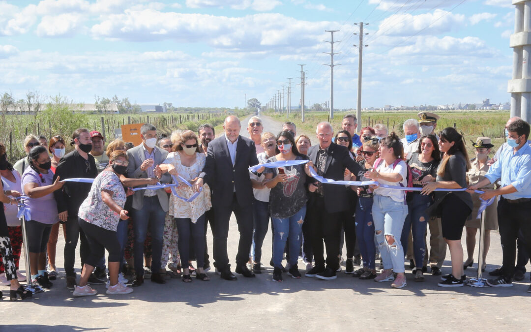 Perotti inauguró una nueva etapa de la obra “Caminos de la Producción” en Puerto General San Martín
