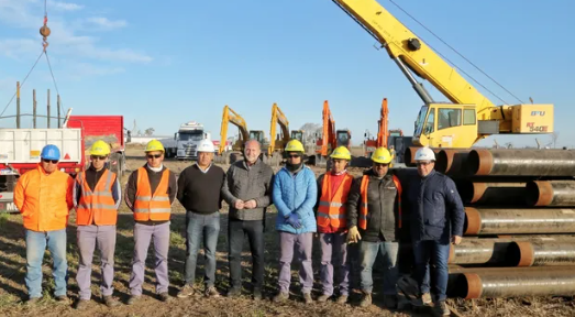 Omar Perotti visitó en Murphy el obrador del Gasoducto Regional Sur que beneficiará a 10 mil habitantes de la región