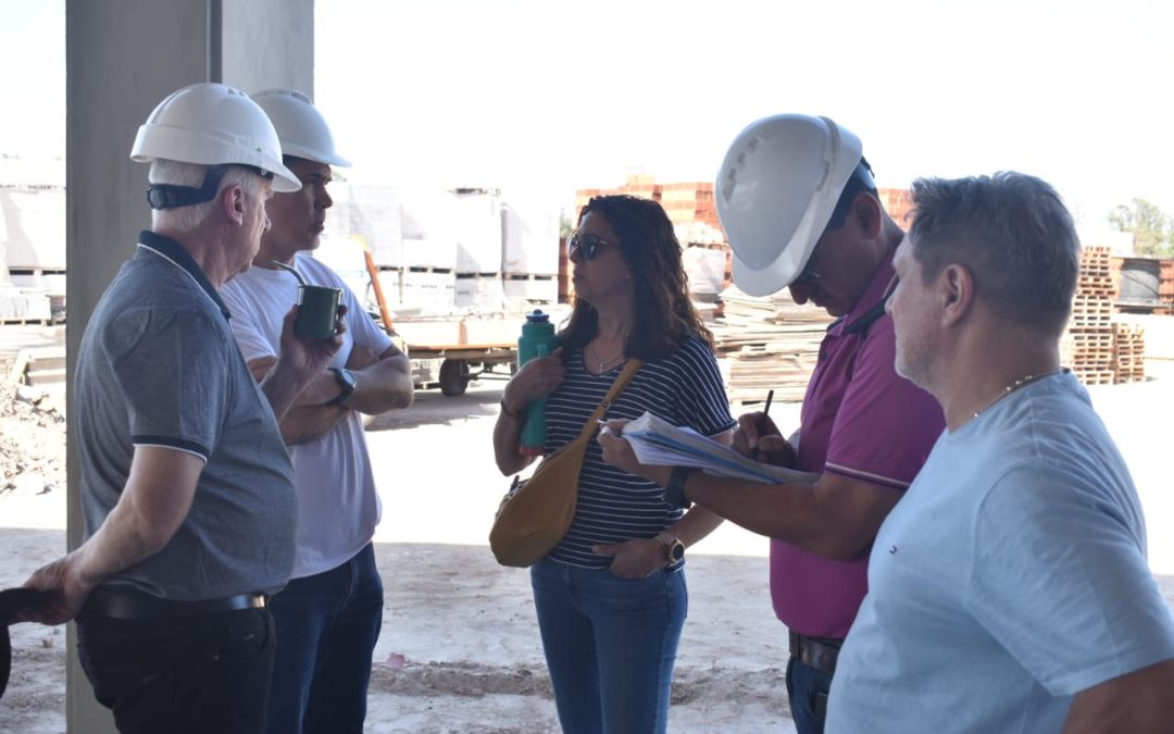 De Grandis recorrió el avance de las obras del futuro Polo Educativo de Puerto