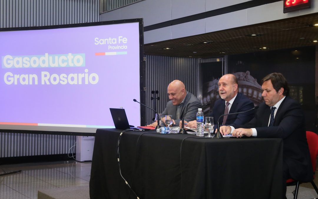 Perotti presentó el Gasoducto Gran Rosario en la Bolsa de Comercio