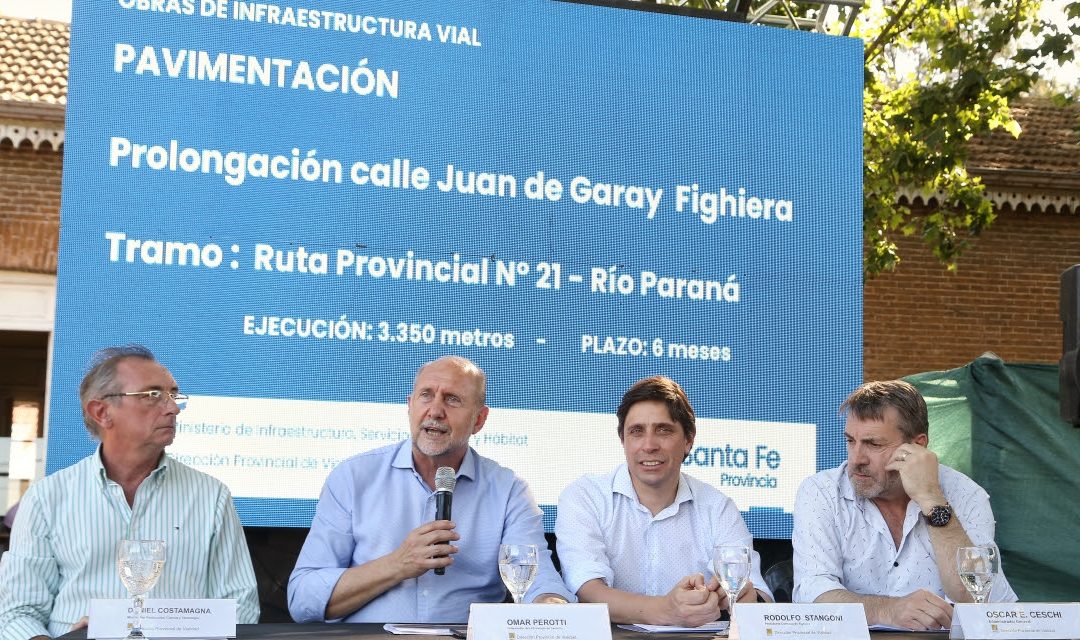     En Fighiera, Perotti participó de la apertura de ofertas para la obra de pavimentación de calle Juan de Garay