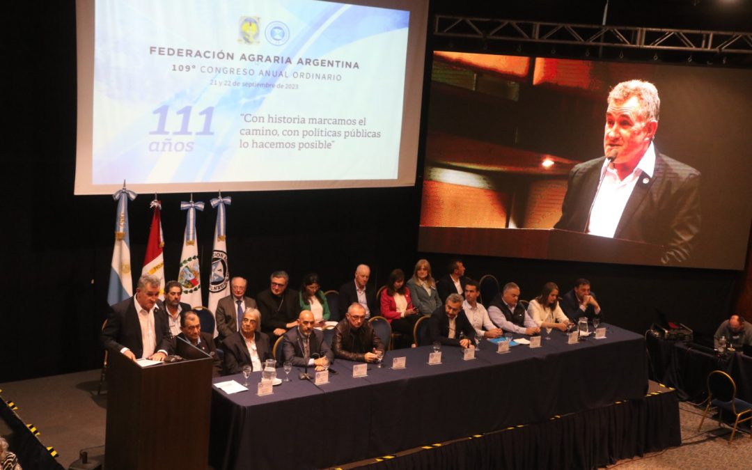 COMENZÓ EN ROSARIO EL 109° CONGRESO ANUAL ORDINARIO DE FEDERACIÓN AGRARIA ARGENTINA