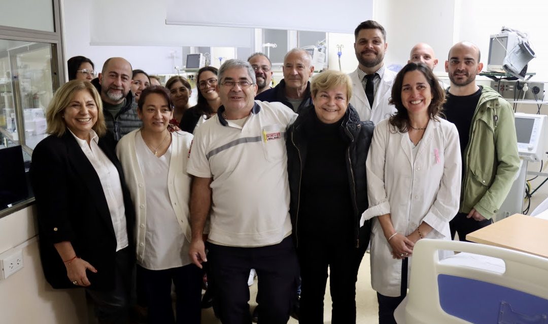 Martorano recorrió la Unidad de Terapia Intensiva del Hospital de Cañada de Gómez
