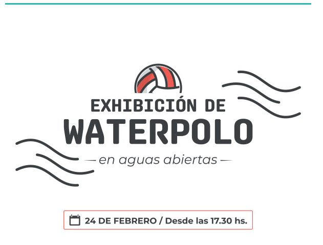 Exhibición de waterpolo en el balneario municipal