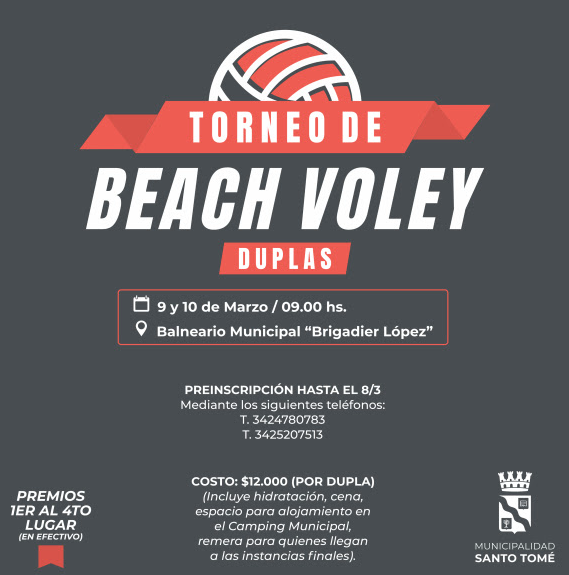 Torneo de beach voley en el balneario municipal