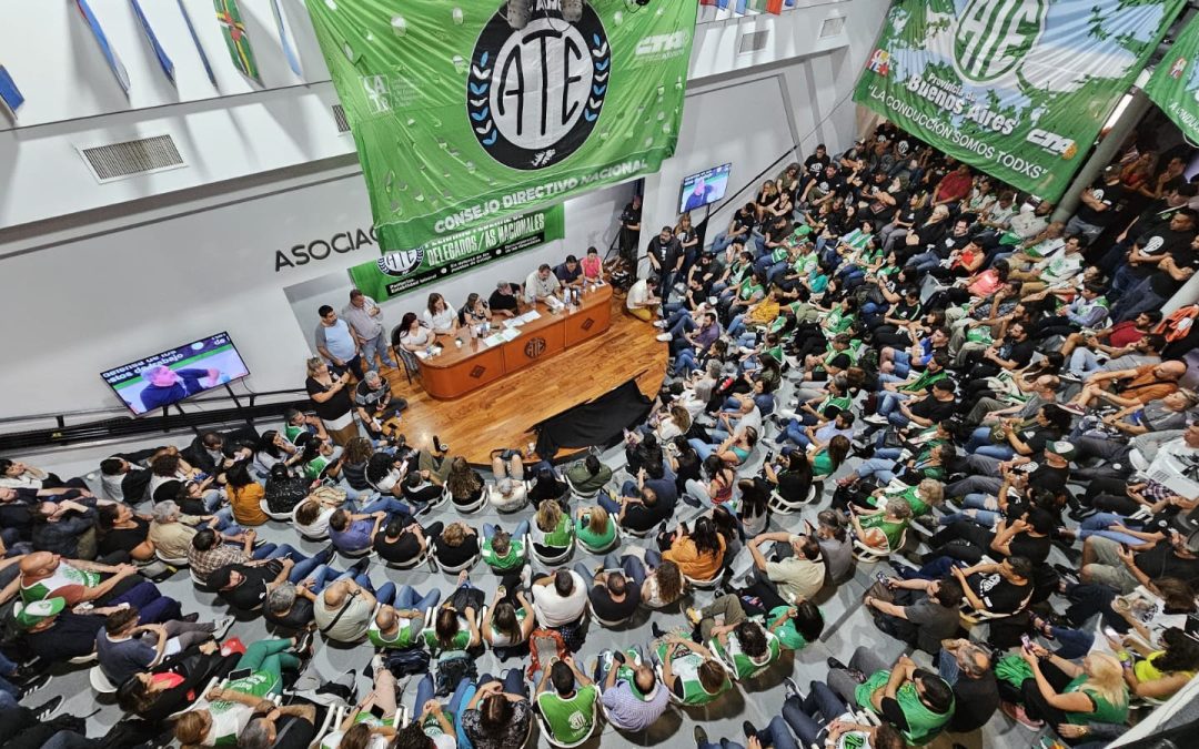 Mañana a las 15 ATE realizará un Plenario Federal con más de mil delegados para definir nuevas medidas de fuerza
