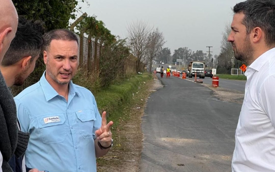 En Funes, Provincia reactivó la pavimentación de la avenida Galindo