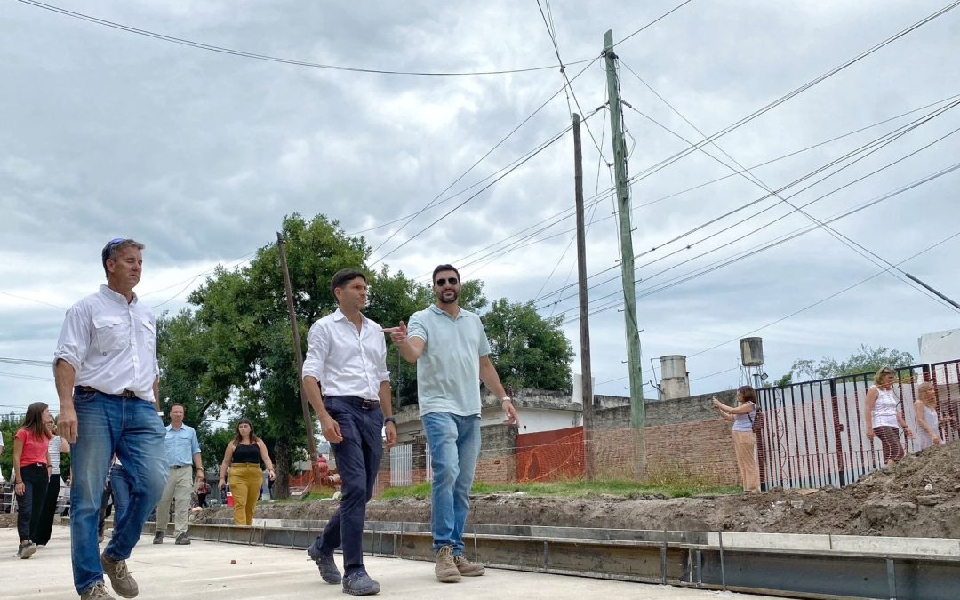 Acuerdo Rosario: Pullaro supervisó el avance de obra de la remodelación de la Av. Rouillón