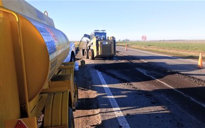 VIALIDAD NACIONAL REALIZA BACHEOS EN LA RN 178 EN LAS ROSAS Y EN VILLA ELOÍSA