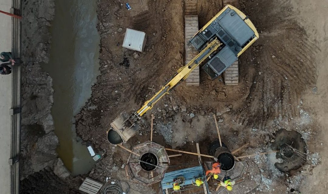 Nuevo Puente Santa Fe-Santo Tomé: ya fueron hormigonadas las tres primeras columnas