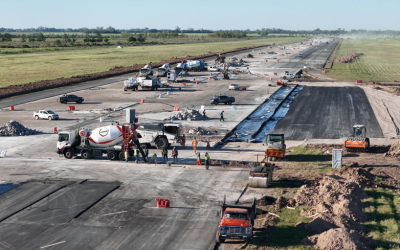 Puccini: “Tenemos un 30% de avance de obra en la pista del Aeropuerto Internacional de Rosario”