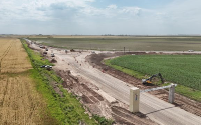 Avanza la construcción de una nueva rotonda sobre ruta 14, en Diego de Alvear