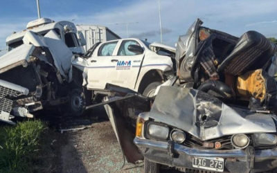 Corte total en la autopista Rosario–Santa Fe por un choque múltiple